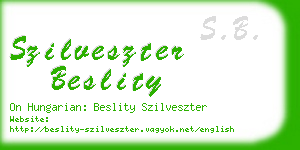 szilveszter beslity business card